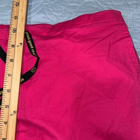 Hot Pink Cotton Womens Pants Size L Elastic Waist - Picture 8 of 9